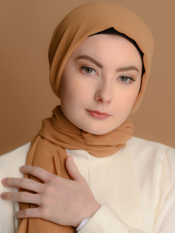 Burlywood Chiffon Hijab