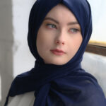 Midnight Blue Chiffon Hijab
