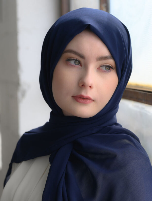 Midnight Blue Chiffon Hijab