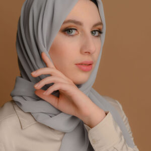 Strom Gray Chiffon Hijab