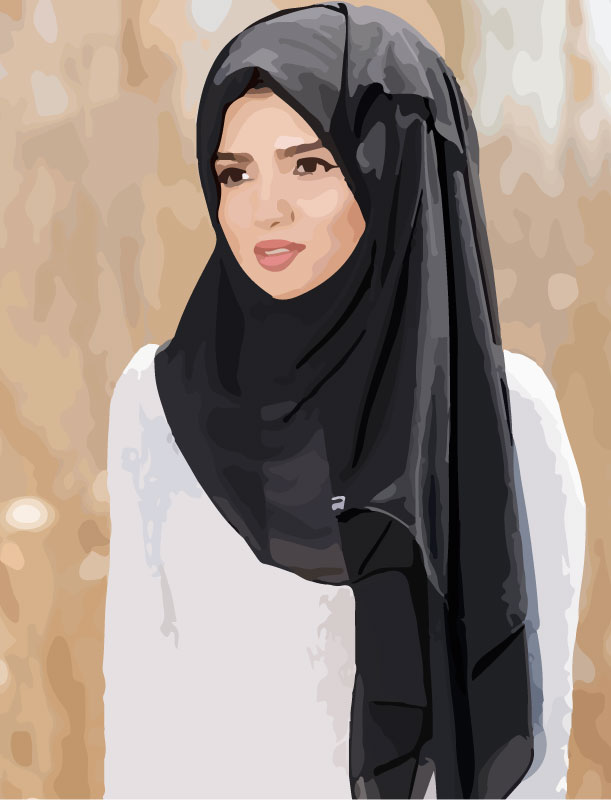 Side Pin Hijab Style